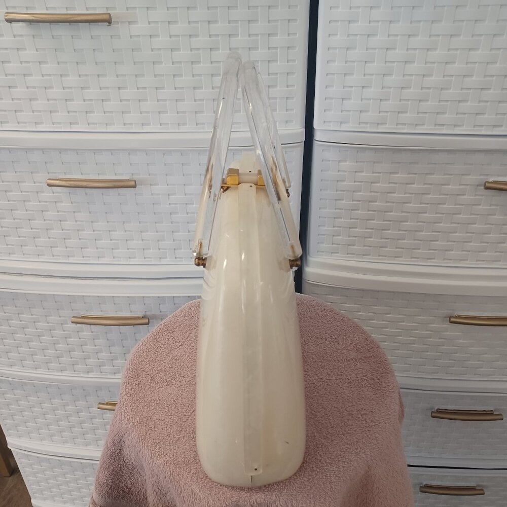 Vintage Lucite Box Purse Circa 1950s.  Lewisid Jewel Llewellyn INC NYC - Picture 6 of 15